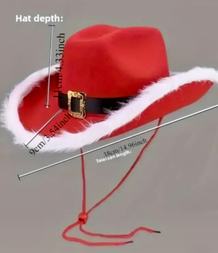 Christmas Cowboy hat