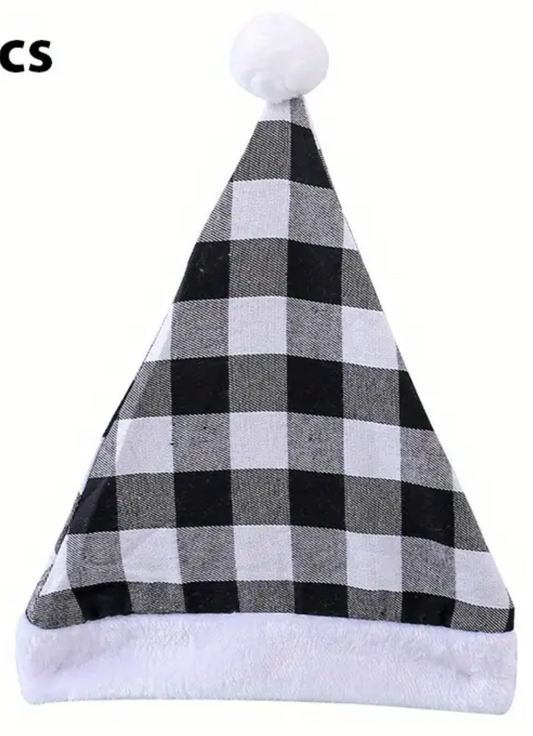 Plaid Santa hat