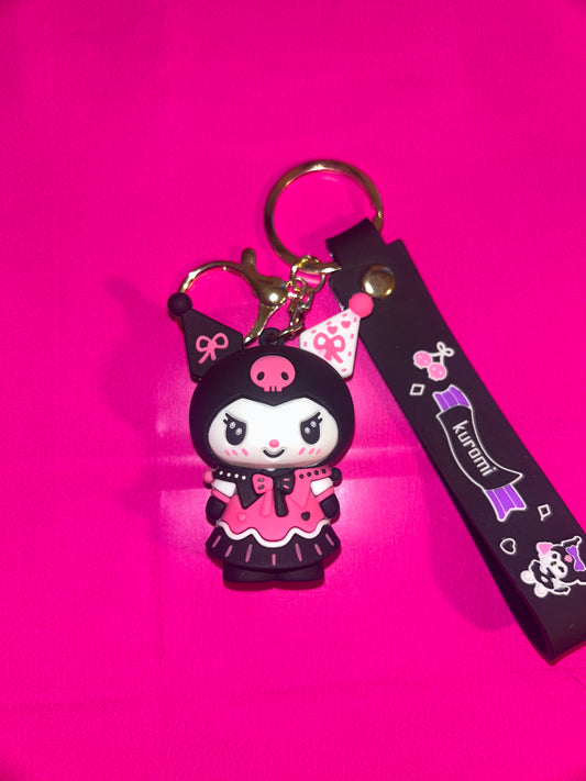 Kuromi Rubber keychains